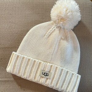 Ugg Cuffed Knit Pom Beanie Hat